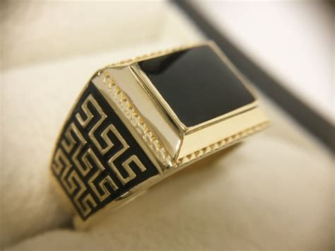 versace heren ring tweede hands|Men's Luxury & Designer Rings .